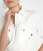 Picture of NINE WHITE LINEN AND COTTON JUMPSUIT